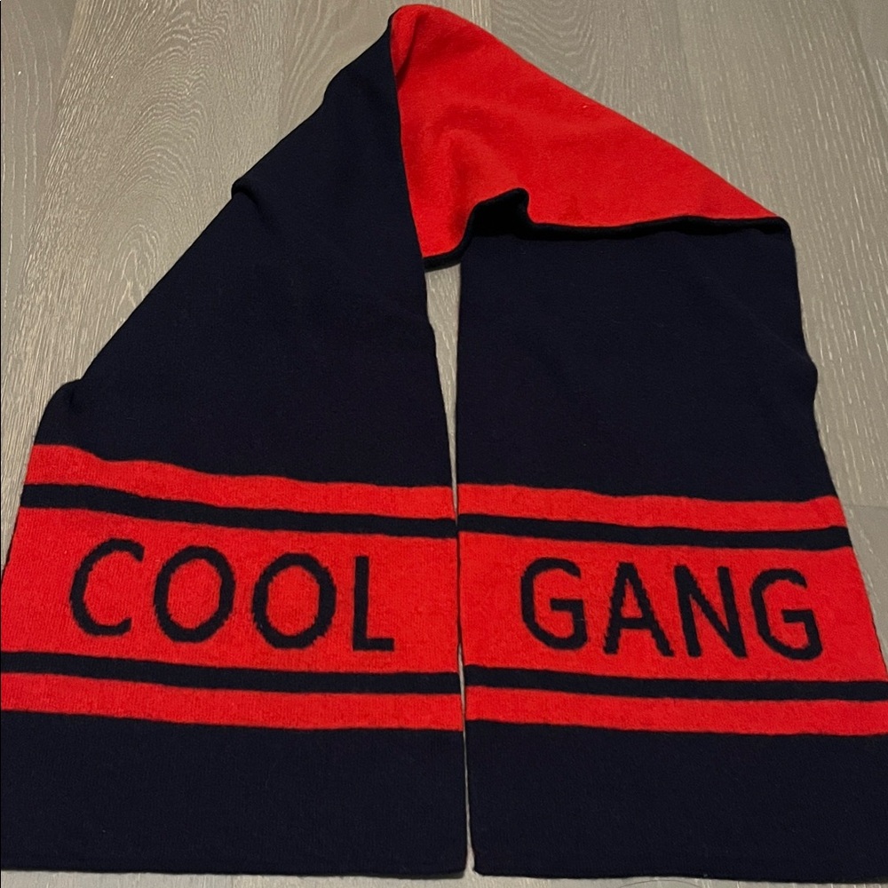 Navy and Red Sandro Cool Gang Scarf